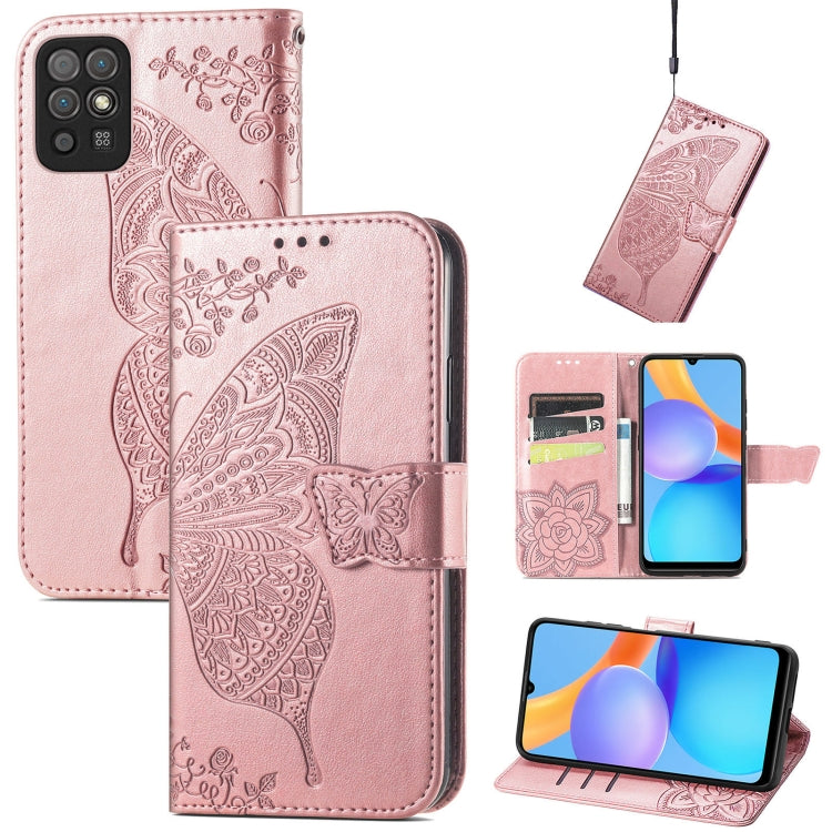 Butterfly Love Flowers Embossed Horizontal Flip Leather Case with Holder & Card Slots & Wallet & Lanyard, For OPPO Realme C21Y, For Xiaomi Mi 11T / 11T Pro, For Honor Play 5T Youth, For Google Pixel 6, For vivo Y72 5G