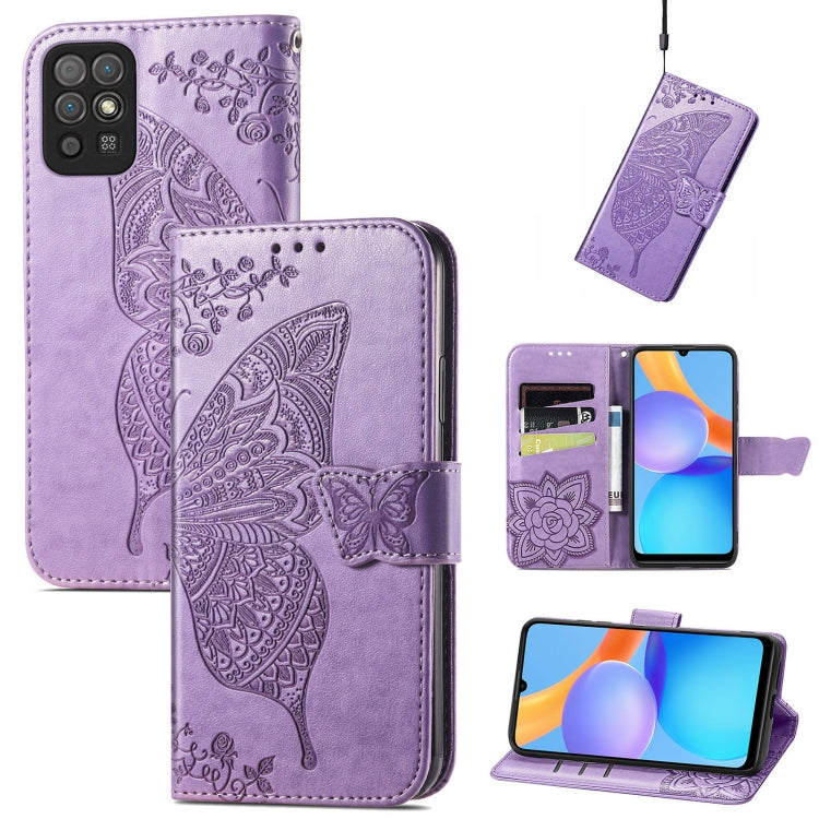 Butterfly Love Flowers Embossed Horizontal Flip Leather Case with Holder & Card Slots & Wallet & Lanyard, For OPPO Realme C21Y, For Xiaomi Mi 11T / 11T Pro, For Honor Play 5T Youth, For Google Pixel 6, For vivo Y72 5G