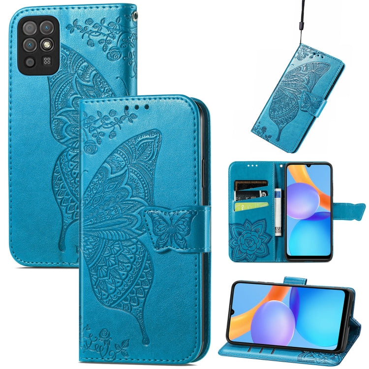 Butterfly Love Flowers Embossed Horizontal Flip Leather Case with Holder & Card Slots & Wallet & Lanyard, For OPPO Realme C21Y, For Xiaomi Mi 11T / 11T Pro, For Honor Play 5T Youth, For Google Pixel 6, For vivo Y72 5G