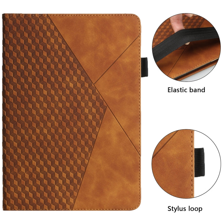 Rhombus Skin Feel Horizontal Flip Tablet Leather Case with Card Slots & Holder, For Samsung Galaxy Tab A8 10.5 2021 X200/X205, For OPPO Realme Pad