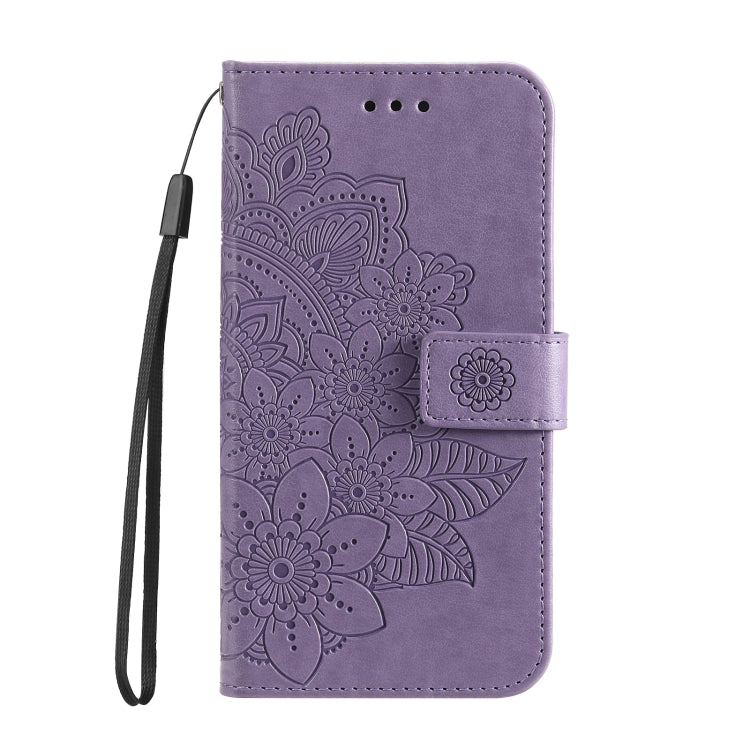 7-petal Flowers Embossing Horizontal Flip Leather Phone Case with Holder & Card Slots, For Motorola Edge 20, For Nokia C20 / C10, For vivo Y21 / Y21s / Y33s, For Samsung Galaxy A13 5G, For Xiaomi 11T / 11T Pro