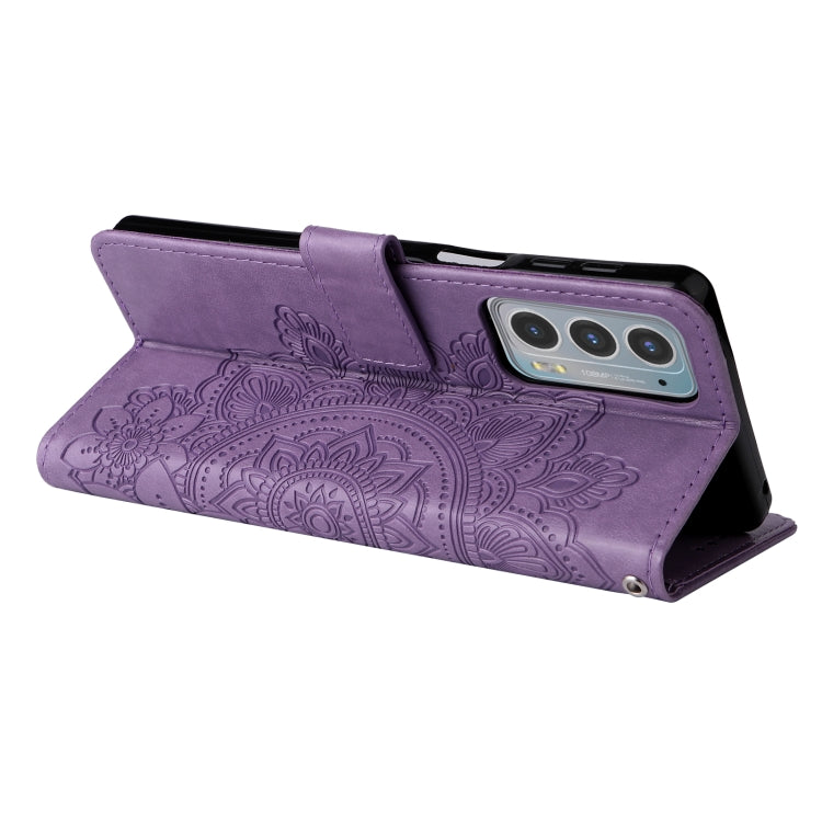 7-petal Flowers Embossing Horizontal Flip Leather Phone Case with Holder & Card Slots, For Motorola Edge 20, For Nokia C20 / C10, For vivo Y21 / Y21s / Y33s, For Samsung Galaxy A13 5G, For Xiaomi 11T / 11T Pro