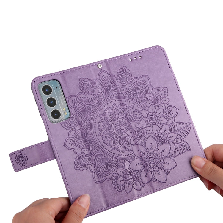7-petal Flowers Embossing Horizontal Flip Leather Phone Case with Holder & Card Slots, For Motorola Edge 20, For Nokia C20 / C10, For vivo Y21 / Y21s / Y33s, For Samsung Galaxy A13 5G, For Xiaomi 11T / 11T Pro