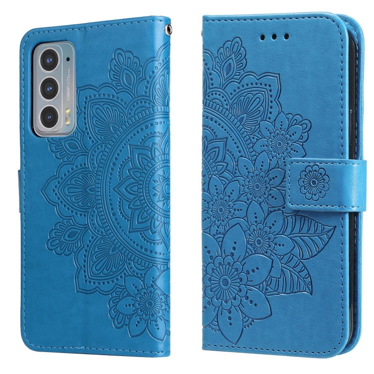 7-petal Flowers Embossing Horizontal Flip Leather Phone Case with Holder & Card Slots, For Motorola Edge 20, For Nokia C20 / C10, For vivo Y21 / Y21s / Y33s, For Samsung Galaxy A13 5G, For Xiaomi 11T / 11T Pro