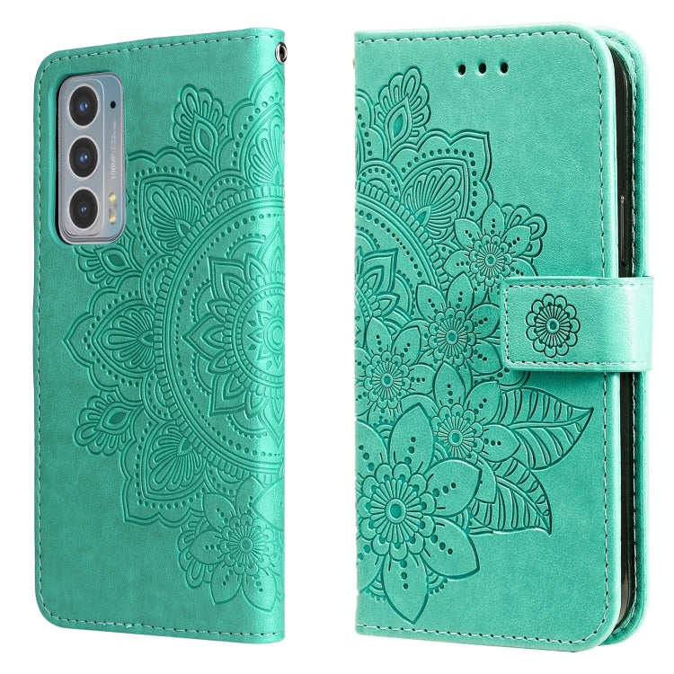 7-petal Flowers Embossing Horizontal Flip Leather Phone Case with Holder & Card Slots, For Motorola Edge 20, For Nokia C20 / C10, For vivo Y21 / Y21s / Y33s, For Samsung Galaxy A13 5G, For Xiaomi 11T / 11T Pro
