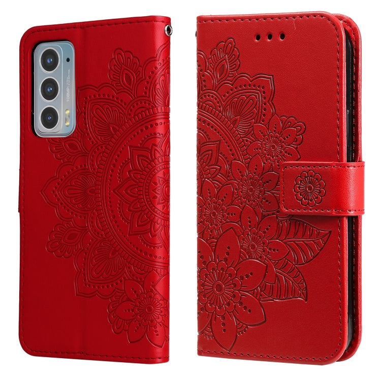 7-petal Flowers Embossing Horizontal Flip Leather Phone Case with Holder & Card Slots, For Motorola Edge 20, For Nokia C20 / C10, For vivo Y21 / Y21s / Y33s, For Samsung Galaxy A13 5G, For Xiaomi 11T / 11T Pro