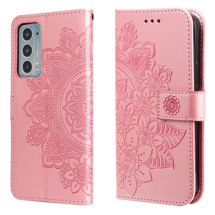 7-petal Flowers Embossing Horizontal Flip Leather Phone Case with Holder & Card Slots, For Motorola Edge 20, For Nokia C20 / C10, For vivo Y21 / Y21s / Y33s, For Samsung Galaxy A13 5G, For Xiaomi 11T / 11T Pro