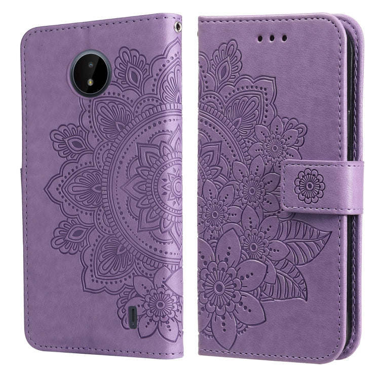 7-petal Flowers Embossing Horizontal Flip Leather Phone Case with Holder & Card Slots, For Motorola Edge 20, For Nokia C20 / C10, For vivo Y21 / Y21s / Y33s, For Samsung Galaxy A13 5G, For Xiaomi 11T / 11T Pro