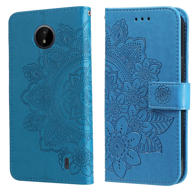 7-petal Flowers Embossing Horizontal Flip Leather Phone Case with Holder & Card Slots, For Motorola Edge 20, For Nokia C20 / C10, For vivo Y21 / Y21s / Y33s, For Samsung Galaxy A13 5G, For Xiaomi 11T / 11T Pro