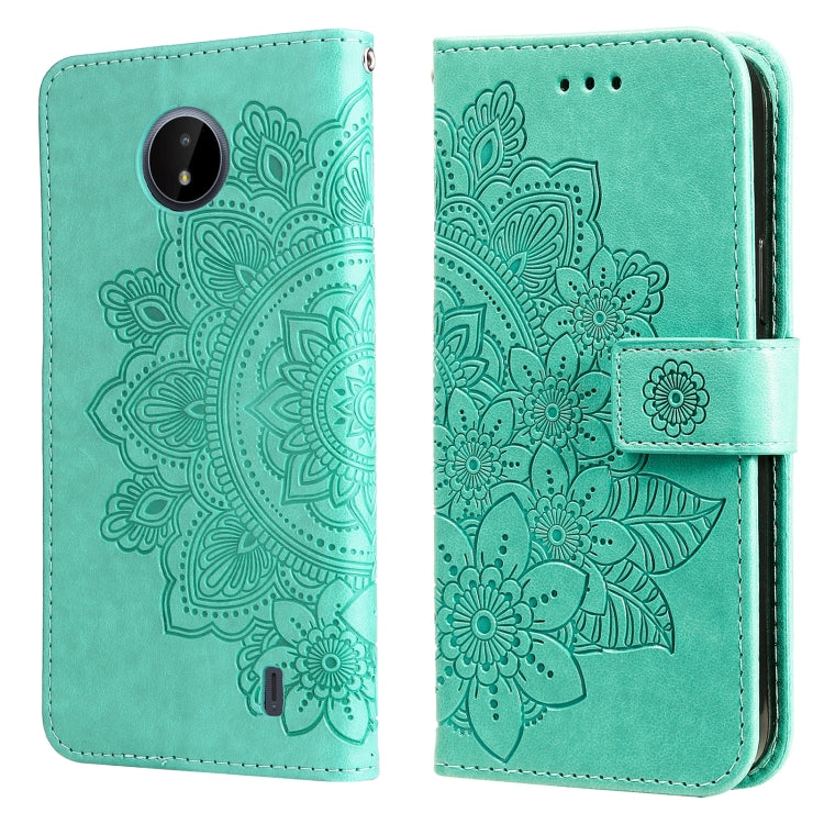 7-petal Flowers Embossing Horizontal Flip Leather Phone Case with Holder & Card Slots, For Motorola Edge 20, For Nokia C20 / C10, For vivo Y21 / Y21s / Y33s, For Samsung Galaxy A13 5G, For Xiaomi 11T / 11T Pro