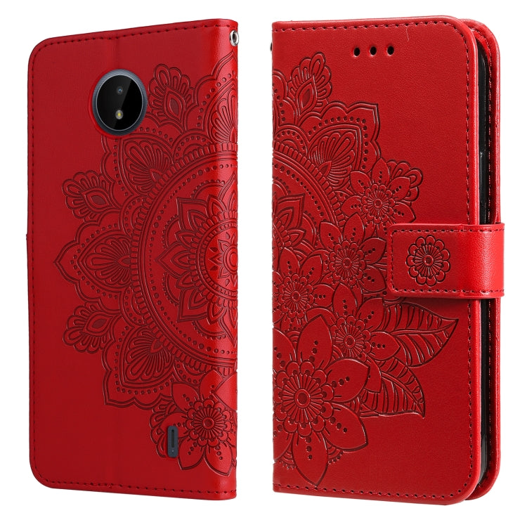 7-petal Flowers Embossing Horizontal Flip Leather Phone Case with Holder & Card Slots, For Motorola Edge 20, For Nokia C20 / C10, For vivo Y21 / Y21s / Y33s, For Samsung Galaxy A13 5G, For Xiaomi 11T / 11T Pro