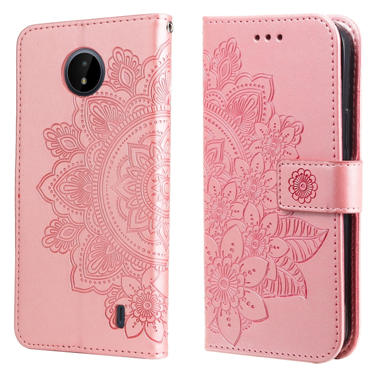 7-petal Flowers Embossing Horizontal Flip Leather Phone Case with Holder & Card Slots, For Motorola Edge 20, For Nokia C20 / C10, For vivo Y21 / Y21s / Y33s, For Samsung Galaxy A13 5G, For Xiaomi 11T / 11T Pro