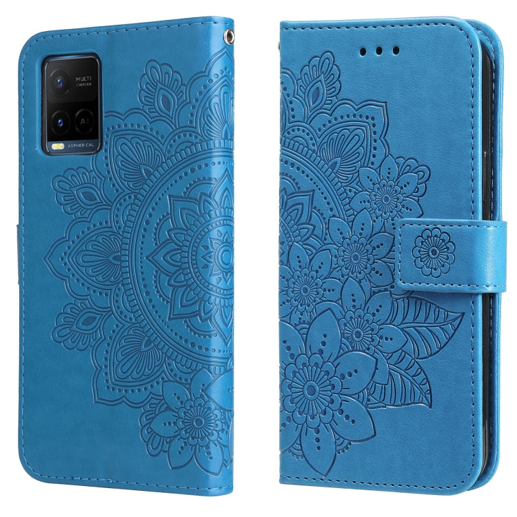 7-petal Flowers Embossing Horizontal Flip Leather Phone Case with Holder & Card Slots, For Motorola Edge 20, For Nokia C20 / C10, For vivo Y21 / Y21s / Y33s, For Samsung Galaxy A13 5G, For Xiaomi 11T / 11T Pro