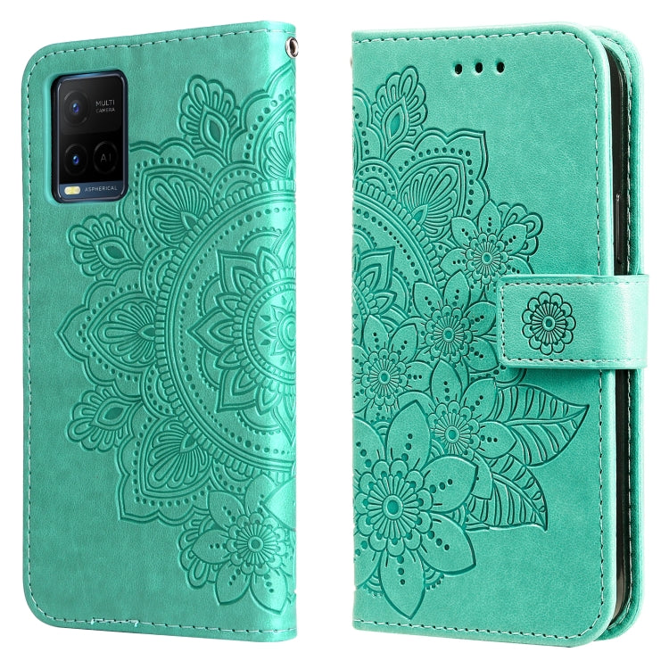 7-petal Flowers Embossing Horizontal Flip Leather Phone Case with Holder & Card Slots, For Motorola Edge 20, For Nokia C20 / C10, For vivo Y21 / Y21s / Y33s, For Samsung Galaxy A13 5G, For Xiaomi 11T / 11T Pro