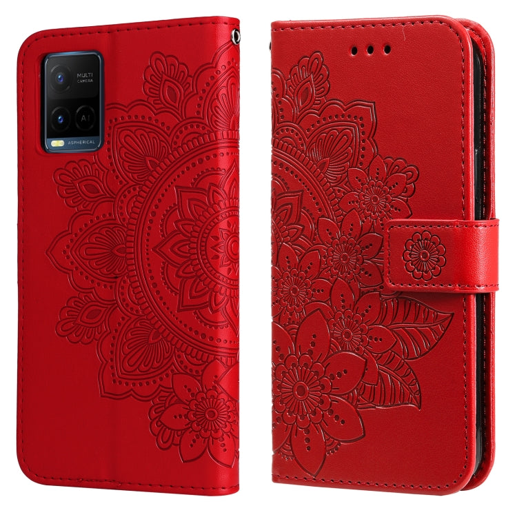 7-petal Flowers Embossing Horizontal Flip Leather Phone Case with Holder & Card Slots, For Motorola Edge 20, For Nokia C20 / C10, For vivo Y21 / Y21s / Y33s, For Samsung Galaxy A13 5G, For Xiaomi 11T / 11T Pro