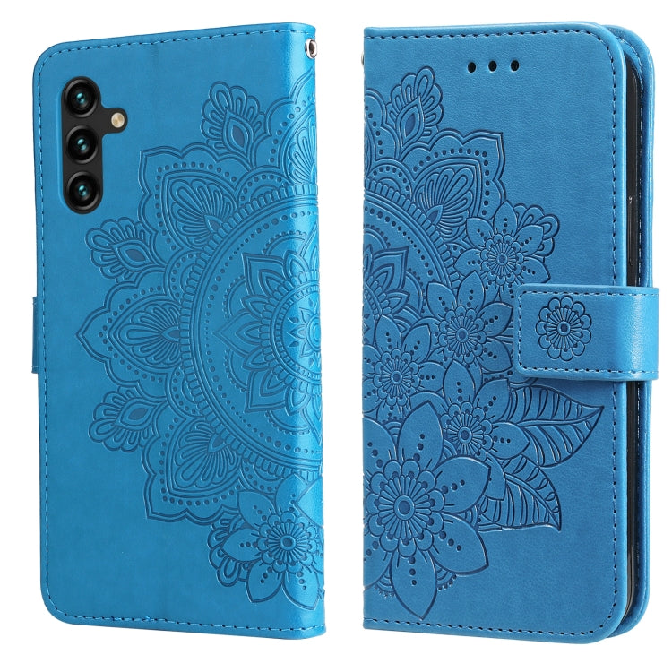 7-petal Flowers Embossing Horizontal Flip Leather Phone Case with Holder & Card Slots, For Motorola Edge 20, For Nokia C20 / C10, For vivo Y21 / Y21s / Y33s, For Samsung Galaxy A13 5G, For Xiaomi 11T / 11T Pro