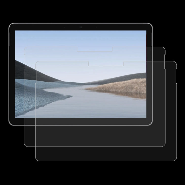 For Microsoft Surface Go 4 / 3 / 2 / 1 2 PCS 9H 2.5D Explosion-proof Tempered Tablet Glass Film, For Microsoft Surface Go 3 (2 PCS), For Microsoft Surface Pro 8 (2 PCS)