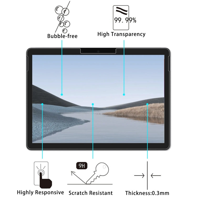 For Microsoft Surface Go 4 / 3 / 2 / 1 2 PCS 9H 2.5D Explosion-proof Tempered Tablet Glass Film, For Microsoft Surface Go 3 (2 PCS), For Microsoft Surface Pro 8 (2 PCS)