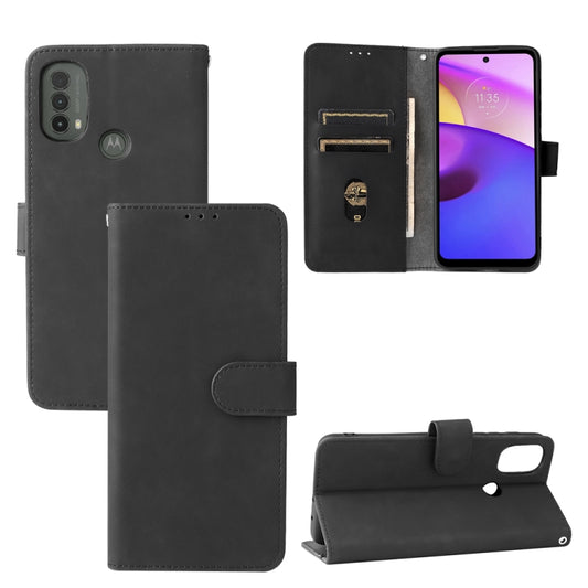 Skin Feel Magnetic Horizontal Flip Phone Leather Case with Holder & Card Slots & Wallet, For Motorola Moto E20 / E30 / E40