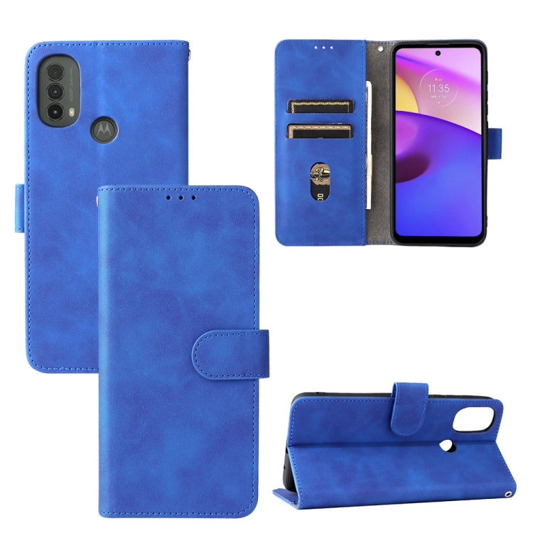 Skin Feel Magnetic Horizontal Flip Phone Leather Case with Holder & Card Slots & Wallet, For Motorola Moto E20 / E30 / E40