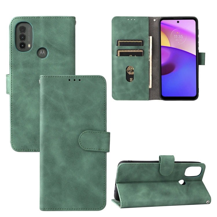 Skin Feel Magnetic Horizontal Flip Phone Leather Case with Holder & Card Slots & Wallet, For Motorola Moto E20 / E30 / E40