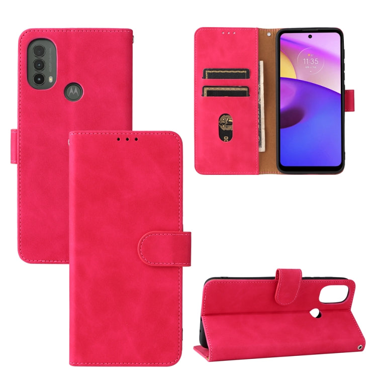 Skin Feel Magnetic Horizontal Flip Phone Leather Case with Holder & Card Slots & Wallet, For Motorola Moto E20 / E30 / E40