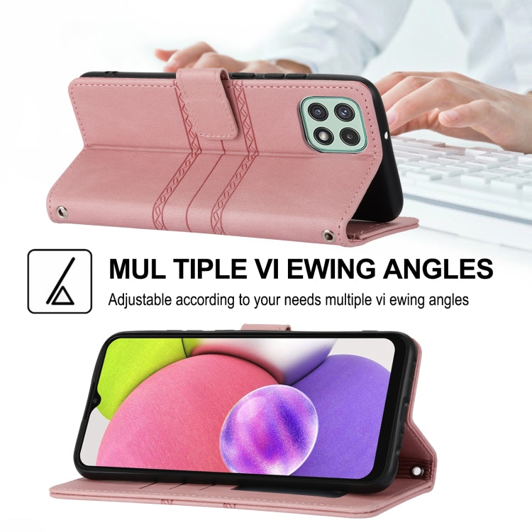 Embossed Striped Magnetic Buckle Horizontal Flip Phone Leather Case, For Samsung Galaxy A03 International Version, For Xiaomi Redmi Note 11, For Samsung Galaxy A03 EU Version, For Xiaomi Redmi Note 11 Pro, For Samaung Galaxy S22 Ultra 5G