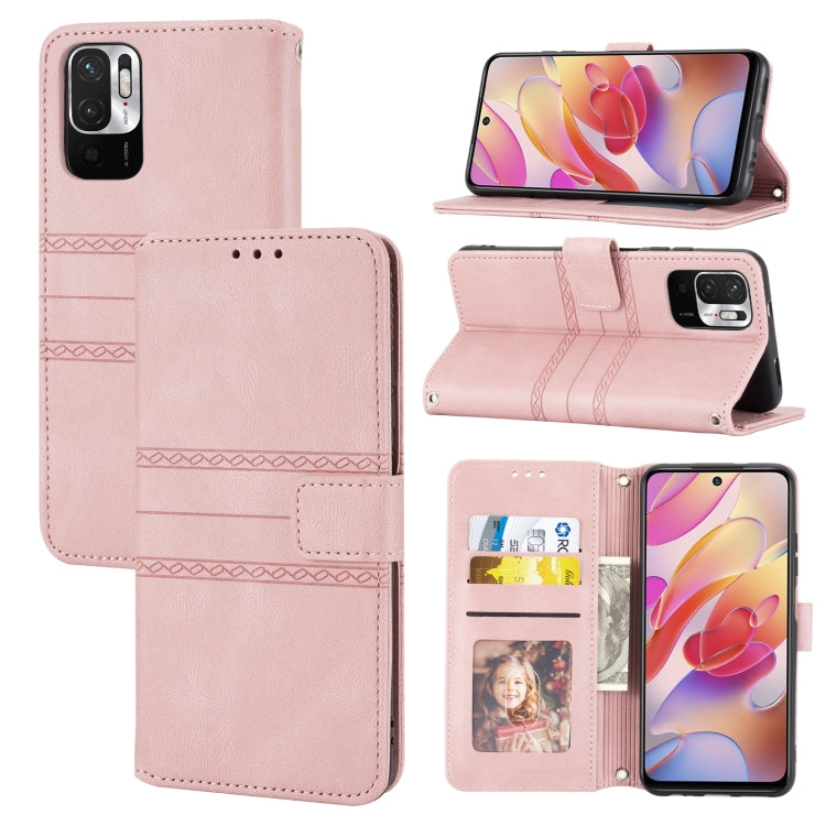 Embossed Striped Magnetic Buckle Horizontal Flip Phone Leather Case, For Samsung Galaxy A03 International Version, For Xiaomi Redmi Note 11, For Samsung Galaxy A03 EU Version, For Xiaomi Redmi Note 11 Pro, For Samaung Galaxy S22 Ultra 5G