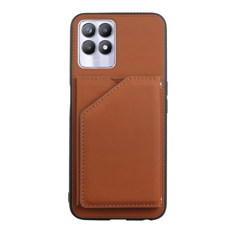 Skin Feel PU + TPU + PC Back Cover Shockproof Phone Case with Card Slots & Holder & Photo Frame, For OPPO Realme 8i, For Samsung Galaxy A13 5G, For Samsung Galaxy M52 5G, For Xiaomi Mi 11T / Mi 11 Pro