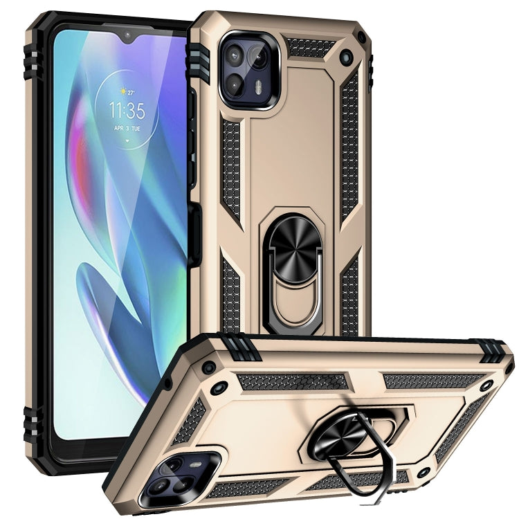Shockproof TPU + PC Protective Phone Case with 360 Degree Rotating Holder, For Motorola Moto G50 5G