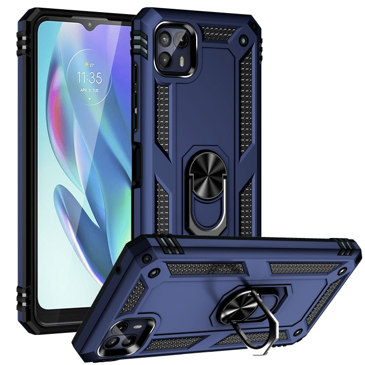 Shockproof TPU + PC Protective Phone Case with 360 Degree Rotating Holder, For Motorola Moto G50 5G