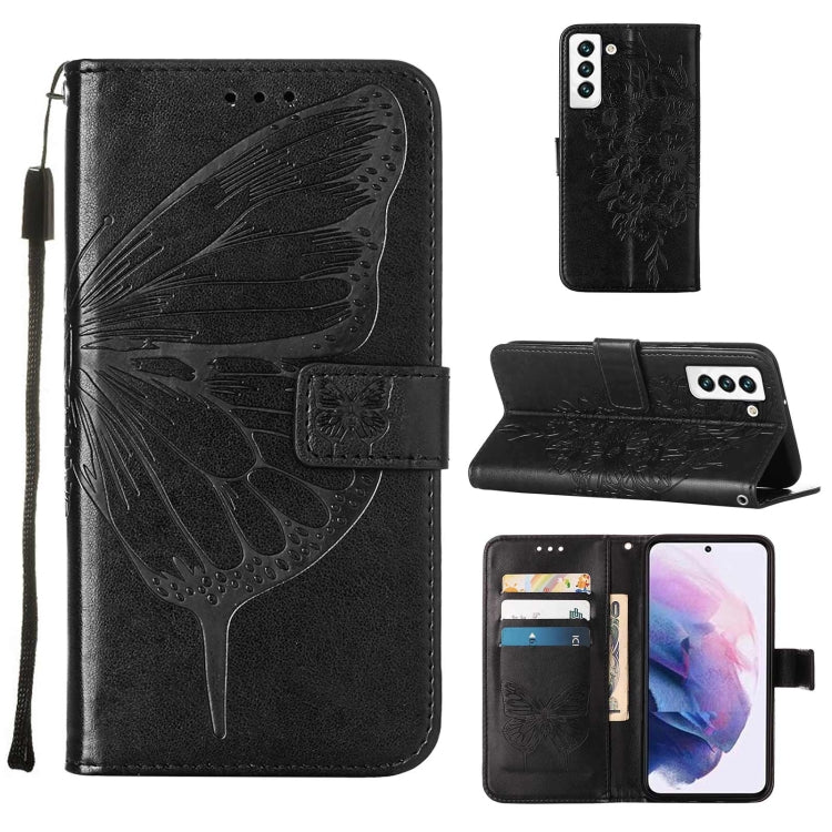 Embossed Butterfly Leather Phone Case with Holder & Card Slot & Wallet & Lanyard, For Samsung Galaxy A13 5G, For Samsung Galaxy F52 5G, For Samsung Galaxy S22 5G, For Samsung Galaxy S22+ 5G, For Samsung Galaxy S22 Ultra 5G                              ...