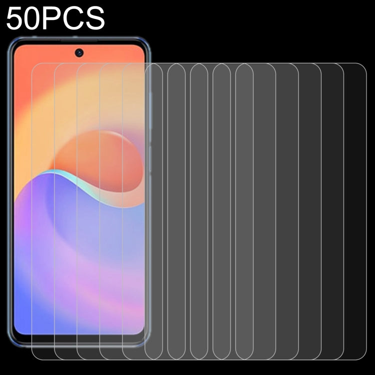 50 PCS 0.26mm 9H 2.5D Tempered Glass Film, For BLU G91 Pro (50 PCS), For ZTE nubia Z30 Pro (50 PCS), For NZONE S7 Pro+ 5G (50 PCS), For ZTE Axon 30 5G (50 PCS), For ZTE Axon 30 Pro 5G (50 PCS), For Tecno Camon 17P (50 PCS), For ZTE Blade 11 Prime (50 P...