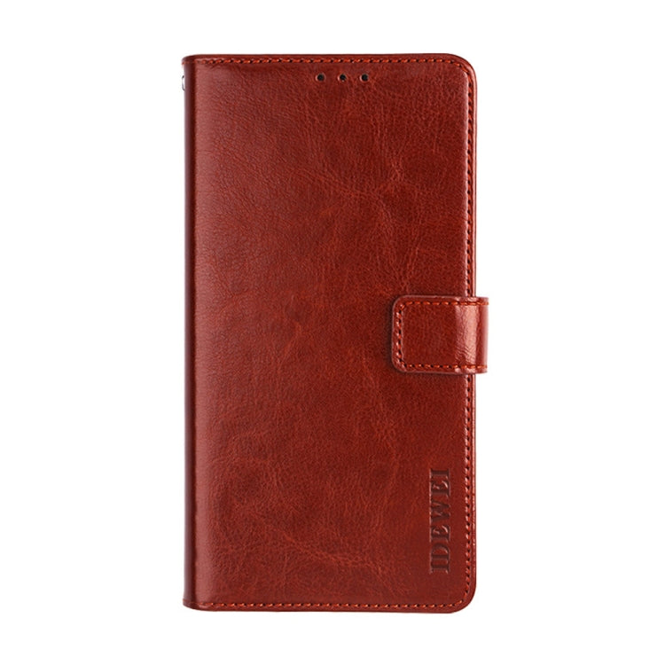 idewei Crazy Horse Texture Leather Phone Case with Holder & Card Slots & Wallet, For Motorola Moto E20, For Nokia C30, For OnePlus 9RT 5G, For OPPO K9s, For Oukitel C25, For OPPO Realme GT Neo2