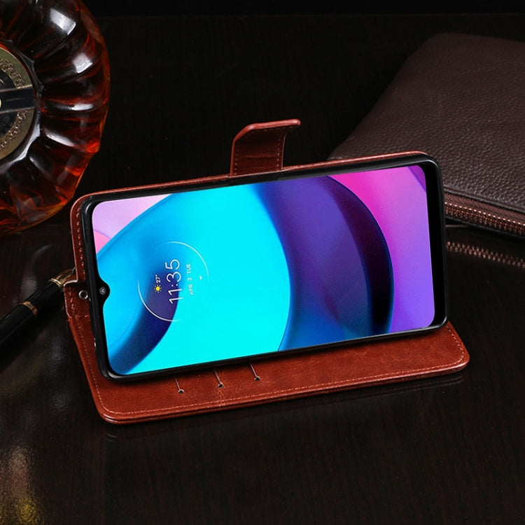 idewei Crazy Horse Texture Leather Phone Case with Holder & Card Slots & Wallet, For Motorola Moto E20, For Nokia C30, For OnePlus 9RT 5G, For OPPO K9s, For Oukitel C25, For OPPO Realme GT Neo2