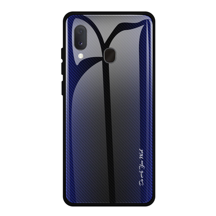Texture Gradient Glass Protective Case, For Galaxy A20 / A30, For Galaxy A50, For Galaxy A80 / A90, For Galaxy Note 9, For Galaxy Note 10 Pro, For Galaxy S10, For iPhone SE 2022 / SE 2020 / 8 / 7, For iPhone XS Max
