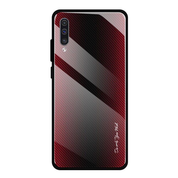 Texture Gradient Glass Protective Case, For Galaxy A20 / A30, For Galaxy A50, For Galaxy A80 / A90, For Galaxy Note 9, For Galaxy Note 10 Pro, For Galaxy S10, For iPhone SE 2022 / SE 2020 / 8 / 7, For iPhone XS Max