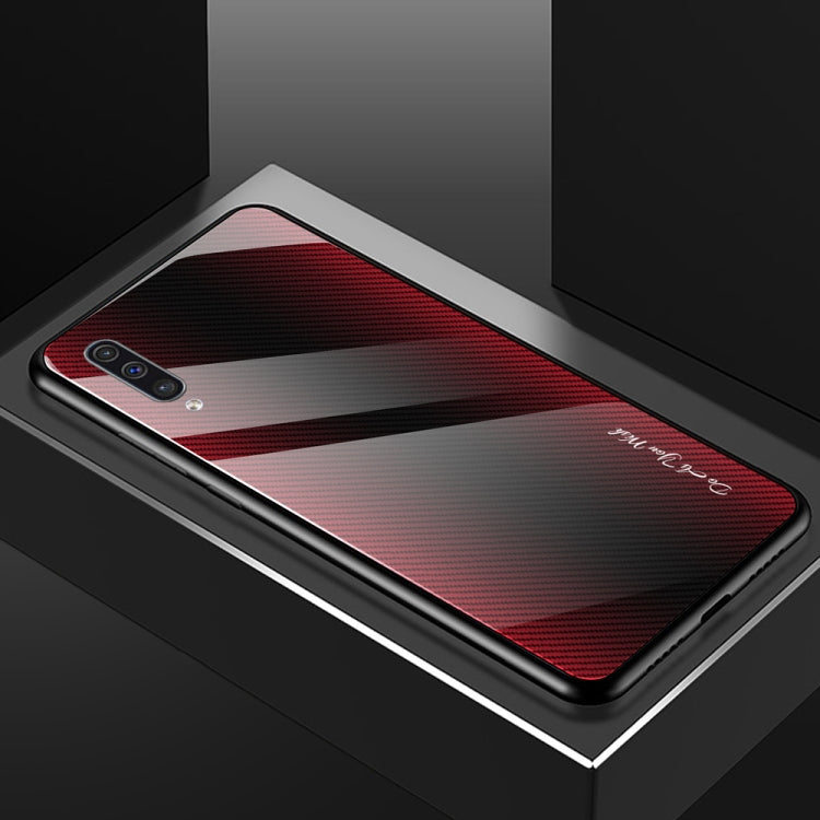 Texture Gradient Glass Protective Case, For Galaxy A50, For Galaxy A80 / A90, For Galaxy Note 9, For Galaxy Note 10 Pro, For Galaxy S10, For iPhone SE 2022 / SE 2020 / 8 / 7, For iPhone XS Max