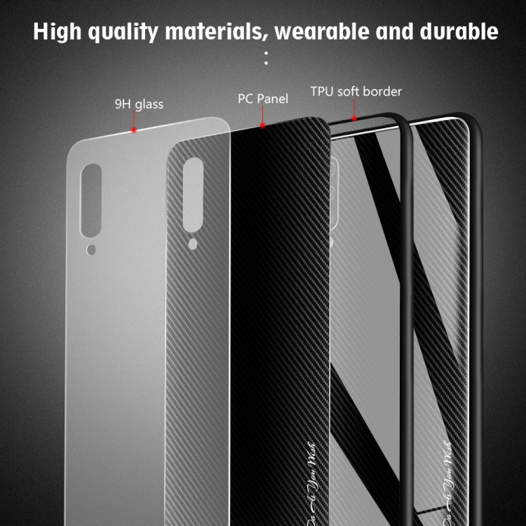 Texture Gradient Glass Protective Case, For Galaxy A50, For Galaxy A80 / A90, For Galaxy Note 9, For Galaxy Note 10 Pro, For Galaxy S10, For iPhone SE 2022 / SE 2020 / 8 / 7, For iPhone XS Max