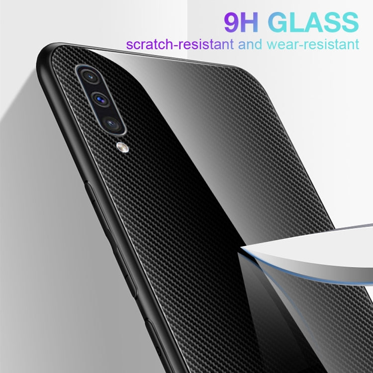 Texture Gradient Glass Protective Case, For Galaxy A50, For Galaxy A80 / A90, For Galaxy Note 9, For Galaxy Note 10 Pro, For Galaxy S10, For iPhone SE 2022 / SE 2020 / 8 / 7, For iPhone XS Max