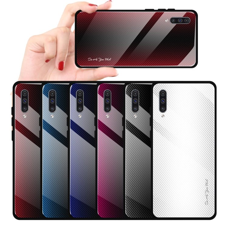 Texture Gradient Glass Protective Case, For Galaxy A50, For Galaxy A80 / A90, For Galaxy Note 9, For Galaxy Note 10 Pro, For Galaxy S10, For iPhone SE 2022 / SE 2020 / 8 / 7, For iPhone XS Max