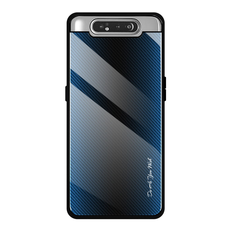 Texture Gradient Glass Protective Case, For Galaxy A20 / A30, For Galaxy A50, For Galaxy A80 / A90, For Galaxy Note 9, For Galaxy Note 10 Pro, For Galaxy S10, For iPhone SE 2022 / SE 2020 / 8 / 7, For iPhone XS Max