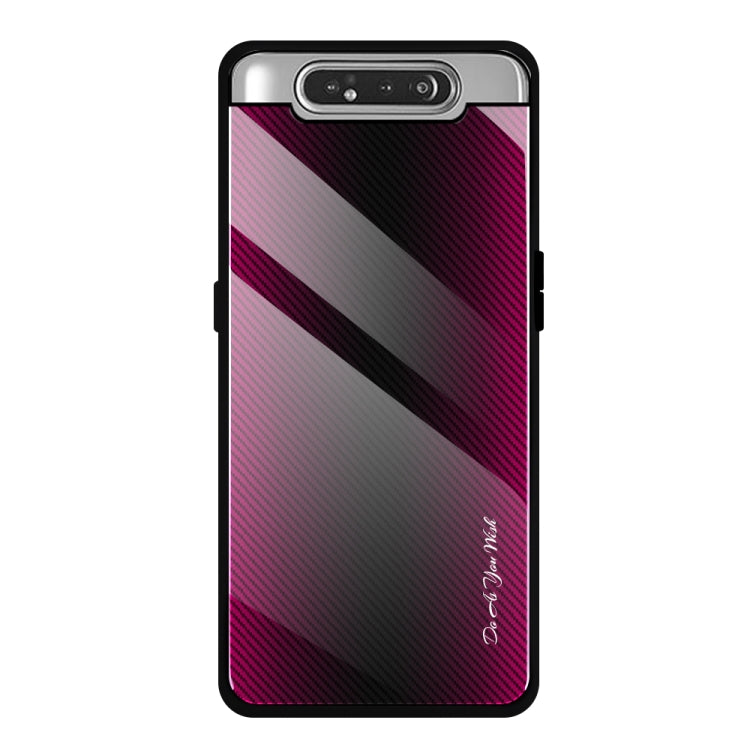 Texture Gradient Glass Protective Case, For Galaxy A20 / A30, For Galaxy A50, For Galaxy A80 / A90, For Galaxy Note 9, For Galaxy Note 10 Pro, For Galaxy S10, For iPhone SE 2022 / SE 2020 / 8 / 7, For iPhone XS Max