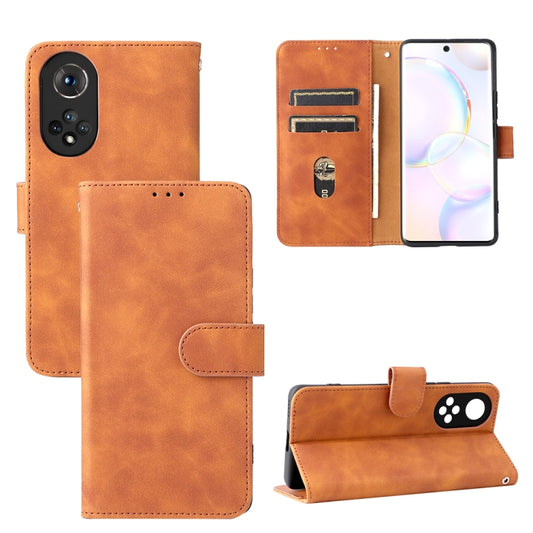 Solid Color Skin Feel Magnetic Buckle Horizontal Flip PU Phone Case, For Honor 50, For Blackview Oscal C20
