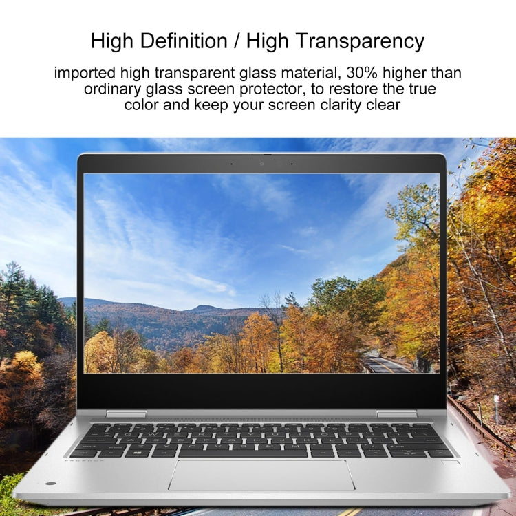 Laptop Screen HD Tempered Glass Protective Film, For HP Elite Dragonfly 13.3 inch, For HP ENVY 13 13.3 inch, For HP ENVY 13 Wood 13.3 inch, For HP ProBook x360 435 G7 13.3 inch, For HP ProBook430 G7 13.3 inch, For HP Probook635 Areao G7 13.3 inch      ...