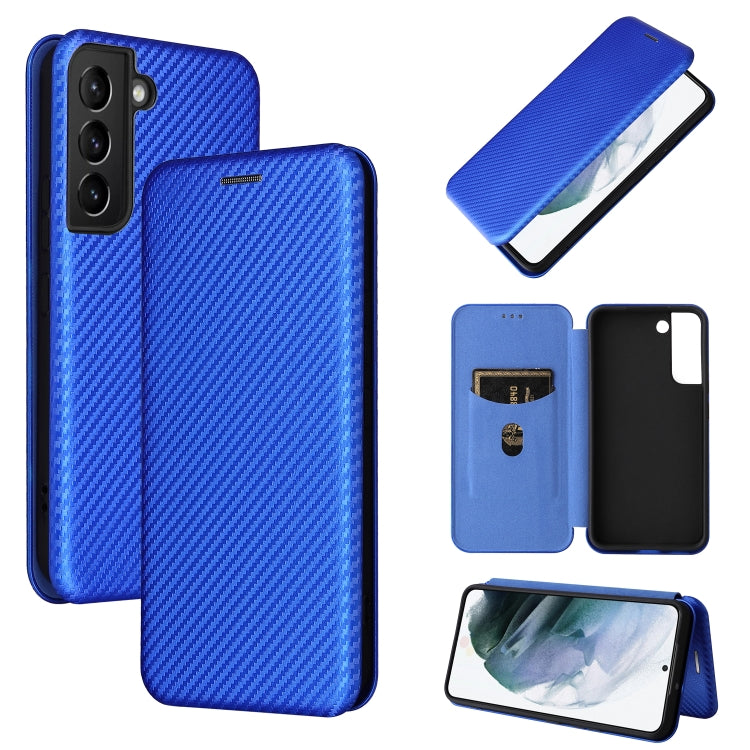 Carbon Fiber Texture Magnetic Horizontal Flip Leather Phone Case, For Samsung Galaxy S22, For Samsung Galaxy S22+