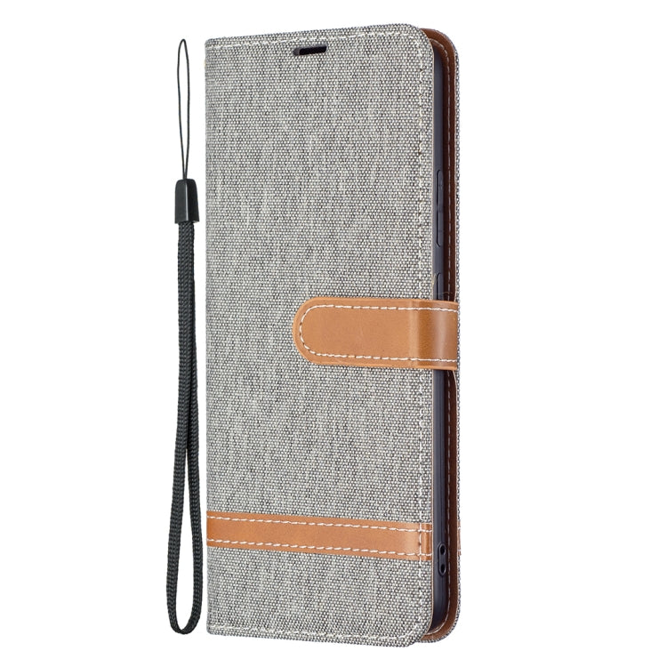 Color Matching Denim Texture Leather Phone Case with Holder & Card Slots & Wallet & Lanyard, For Xiaomi Redmi Note 11 5G