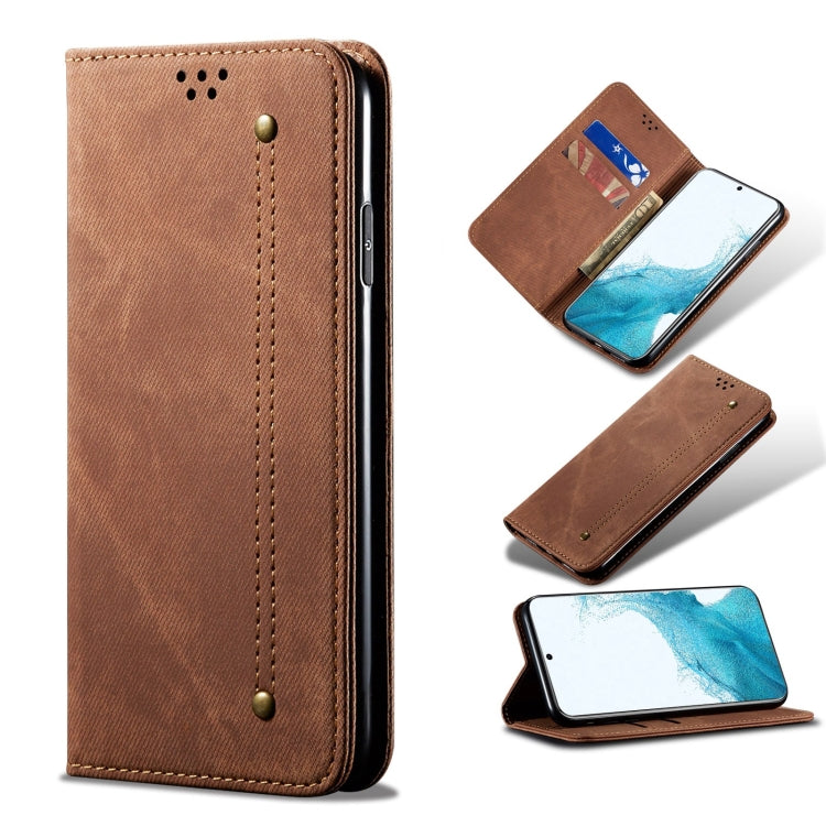 Denim Texture Casual Style Horizontal Flip Leather Case with Holder & Card Slots & Wallet, For Samsung Galaxy S22 5G, For Samsung Galaxy S22+ 5G, For Samsung Galaxy S22 Ultra 5G