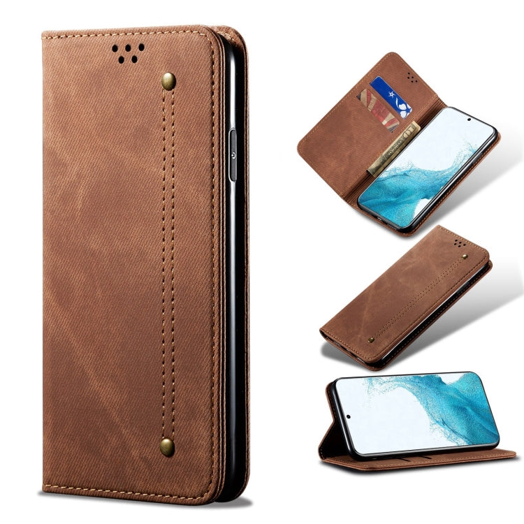 Denim Texture Casual Style Horizontal Flip Leather Case with Holder & Card Slots & Wallet, For Samsung Galaxy S22 5G, For Samsung Galaxy S22+ 5G, For Samsung Galaxy S22 Ultra 5G