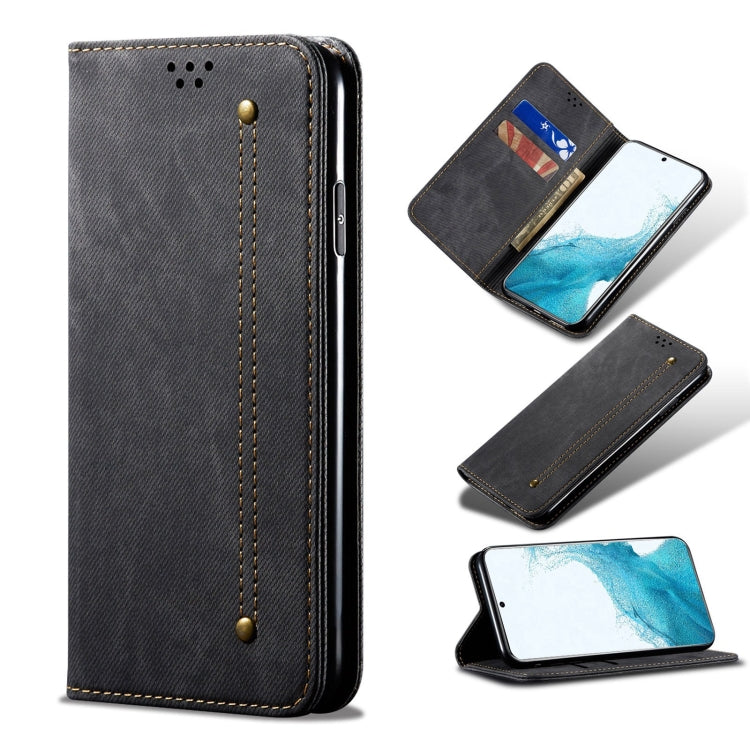 Denim Texture Casual Style Horizontal Flip Leather Case with Holder & Card Slots & Wallet, For Samsung Galaxy S22 5G, For Samsung Galaxy S22+ 5G, For Samsung Galaxy S22 Ultra 5G